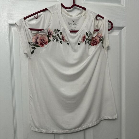 soft and sexy Tops - American-eagle-outfitters Women's White Blouse